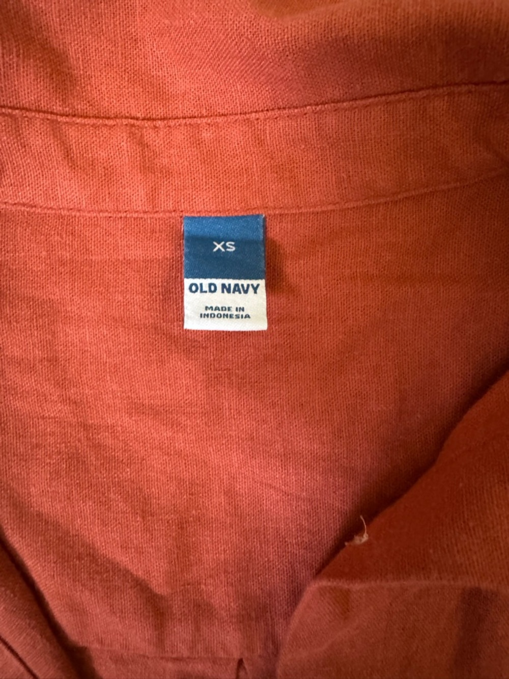 Button-Front Collared Shirt Dress in Rust - Picture 2 of 2